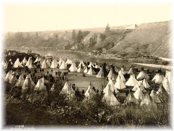 indian village teepees